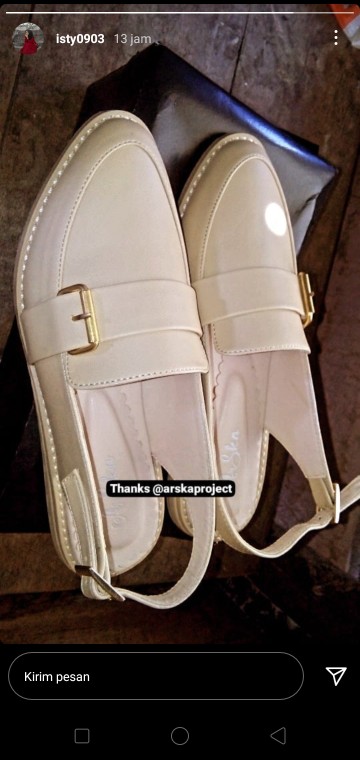 Sepatu Sendal Wanita Murah Handmade Bandung Electra Creamy