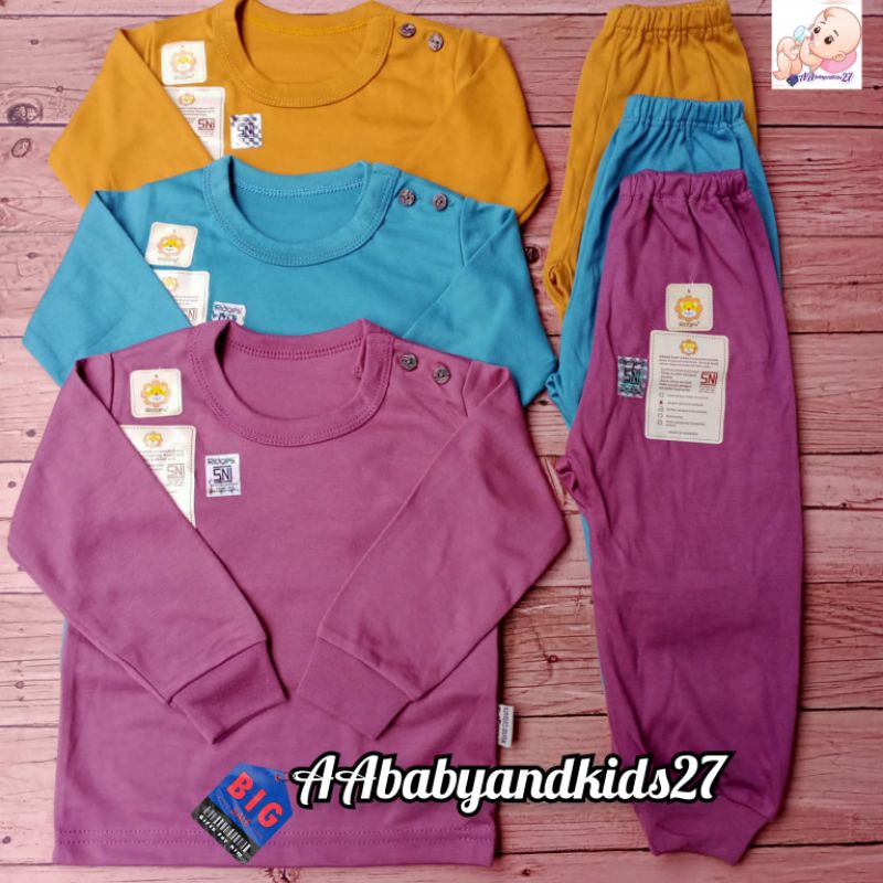 TERBARU DAN TERLARIS!!!RIDGES SETELAN BAYI KANCING BAHU LENGAN PANJANG WORLD COLOUR SERIES UKURAN S M L XL SNI
