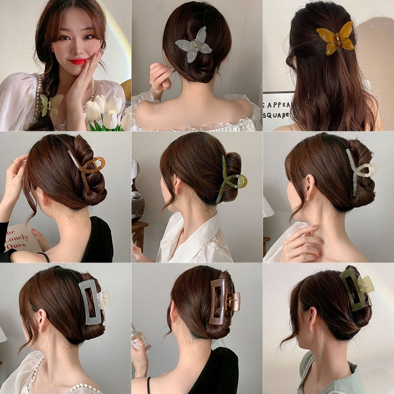 AY(CN) Butterfly Jepit Rambut Bentuk Kupu-Kupu Bahan Akrilik Untuk Wanita