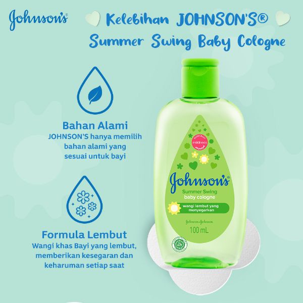 COD Johnsons Baby Cologne 100 ml - Minyak Wangi Bayi Cologne - Johnson Baby Cologne Slide Summer Swing