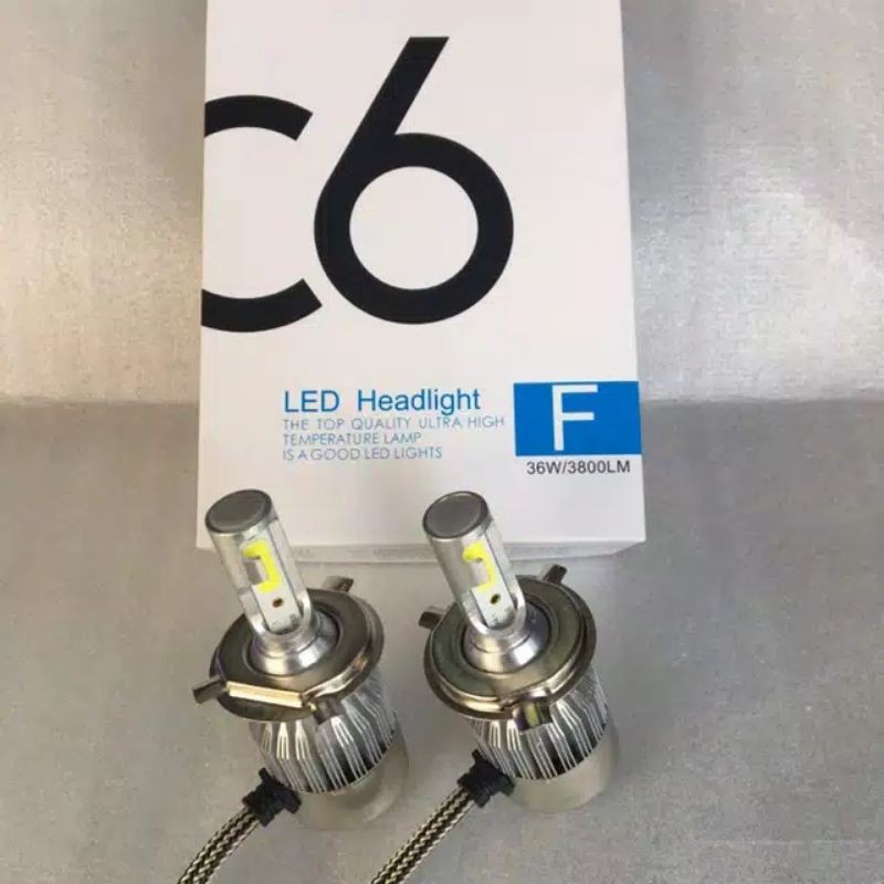 Lampu led mobil h4 c6 lampu utama