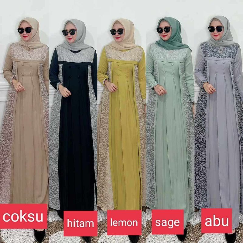 Gamis Wanita Terbaru New Lusy Dress terbaru 2022 Elegan Cantik
