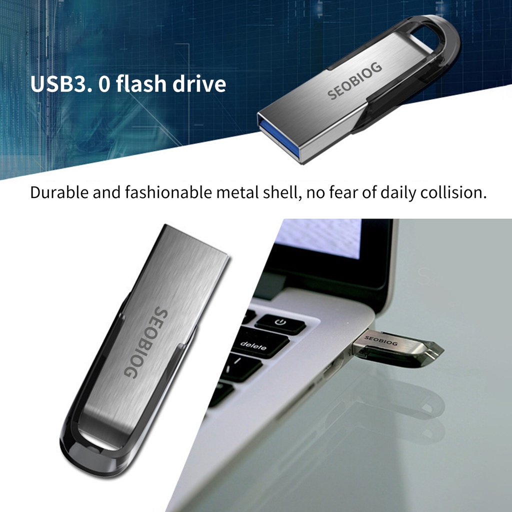 (Huluboy) Flashdisk USB 3.0 1TB 2TB High Speed Anti Air Bahan Metal Untuk SEOBIOG U Disk