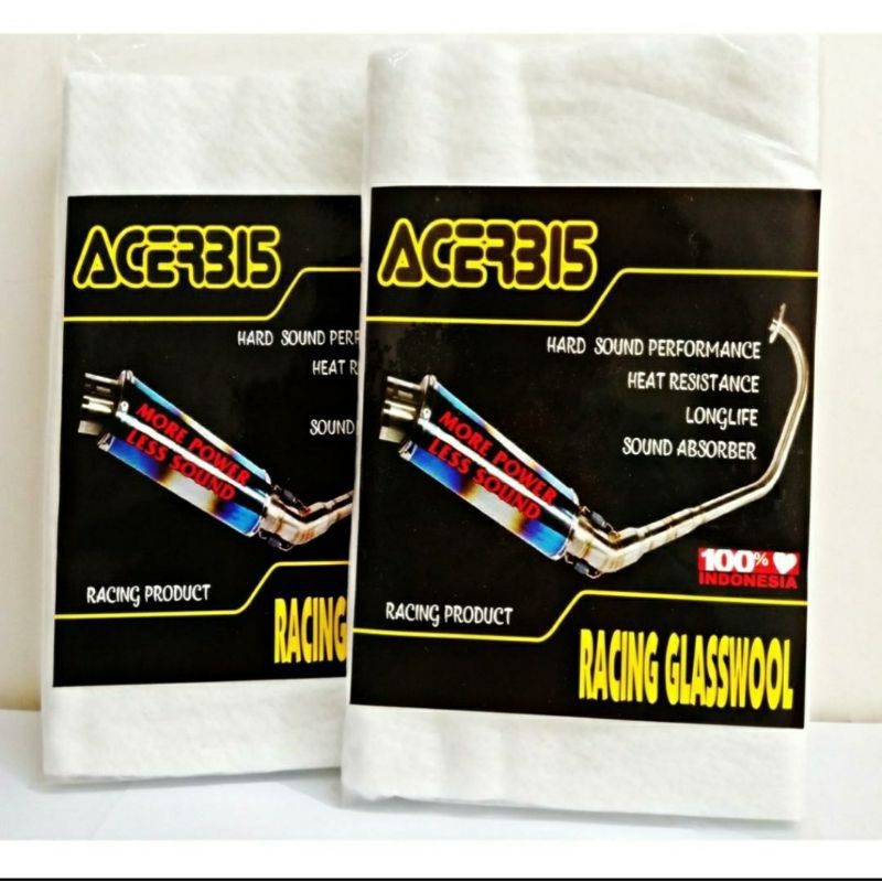 GLASSWOOL GASBUL ASBES PUTIH PEREDAM SUARA KNALPOT RACING