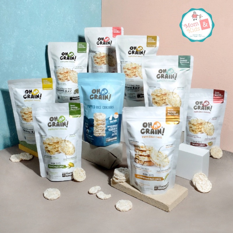 OH MA GRAIN! Rice Cracker 50gr / Keripik Beras Snack Cemilan Diet Sehat