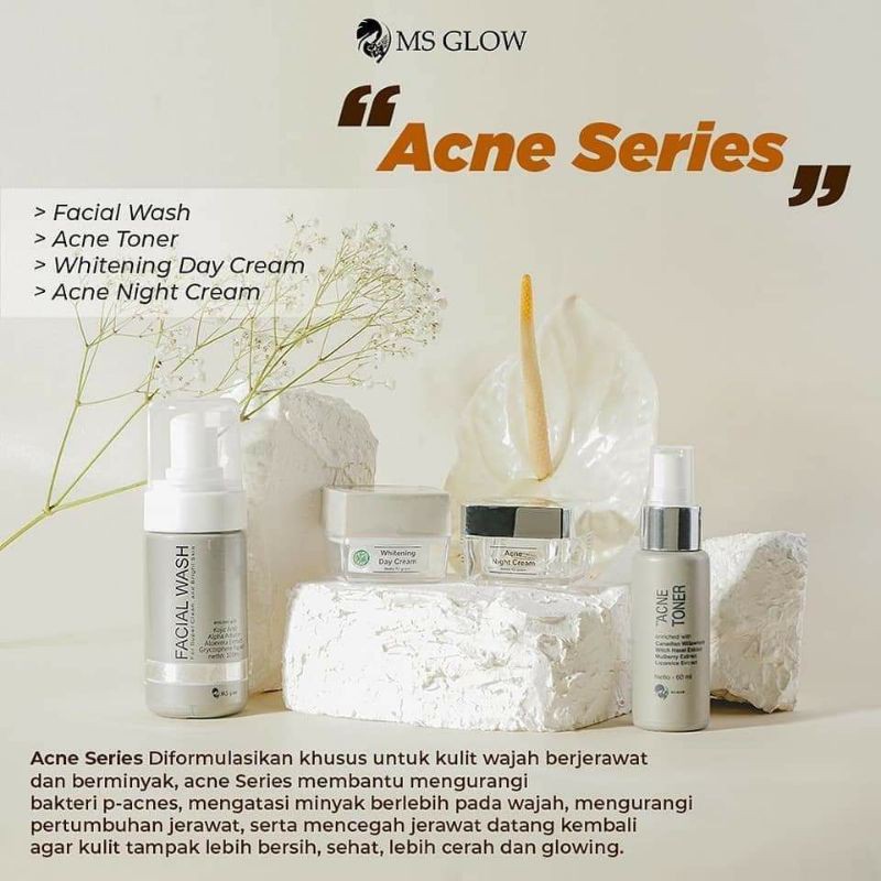 MS GLOW ORIGINAL FREE POUCH MS GLOW PAKET ACNE JERAWAT msglow