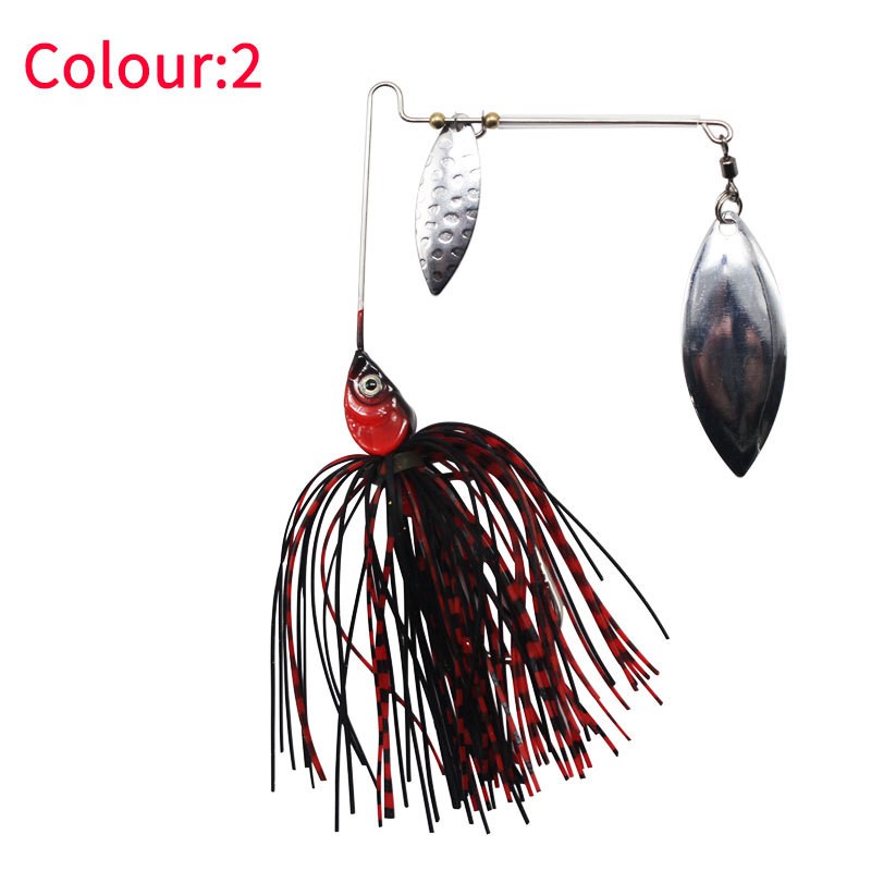 1Pc Umpan Pancing Spoon Spinner Fishing Lure Metal Sequin Klasik 15.6g Hias Bulu Wobbler Untuk Ikan Bass