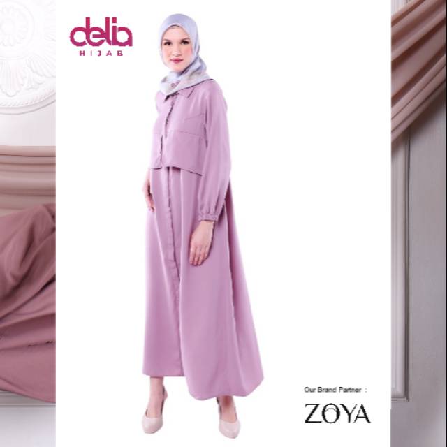 Baju Gamis Zoya Lebaran 2020 Amor Dress Delia Hijab Shopee Indonesia