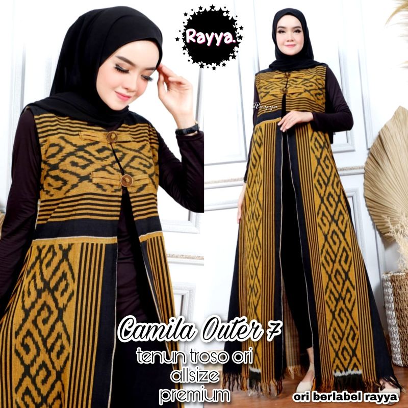 LONG OUTER TENUN TANPA LENGAN