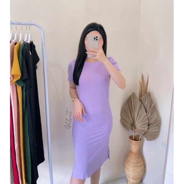 Dress Slim Polos Korean / dress bodycon import