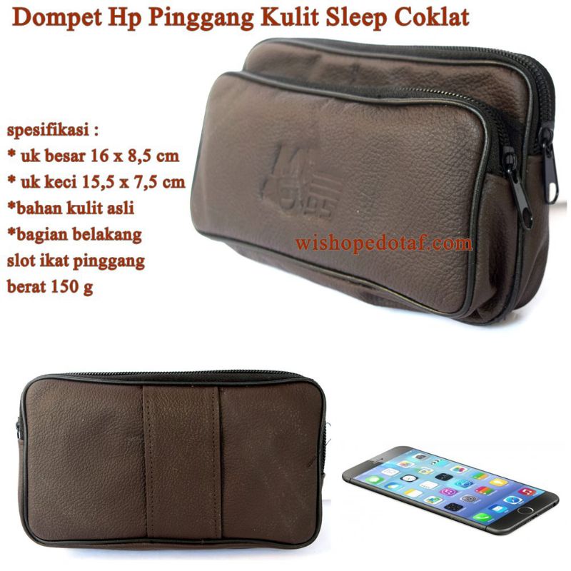 Dompet Kulit Hp Pria Kulit Sleep / Dompet pinggang pria / Dompet Hp Pria Kulit Asli