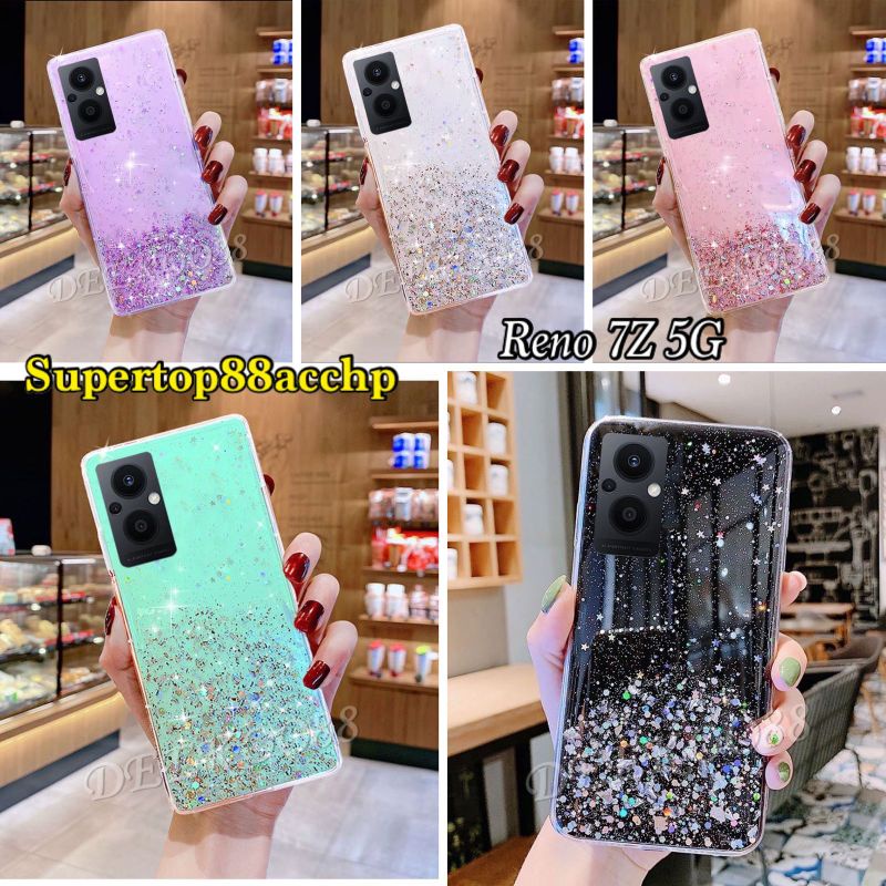 Oppo Reno 7 4G/Reno 6 4G/Reno 6 5G/Reno 7Z 5G/A96 5G Casing Soft Case Tpu Bahan Premium Glitter Glossy