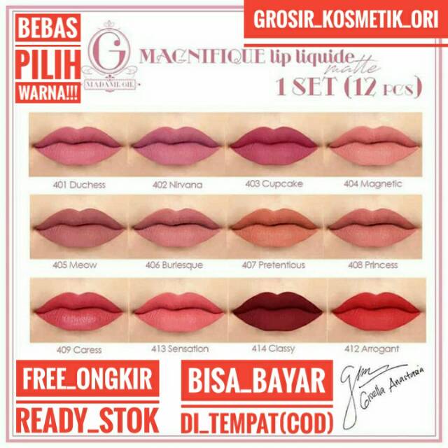 PROMO ORIGINAL Lipstik matte madame gie by gisella anastasia  madam gisel