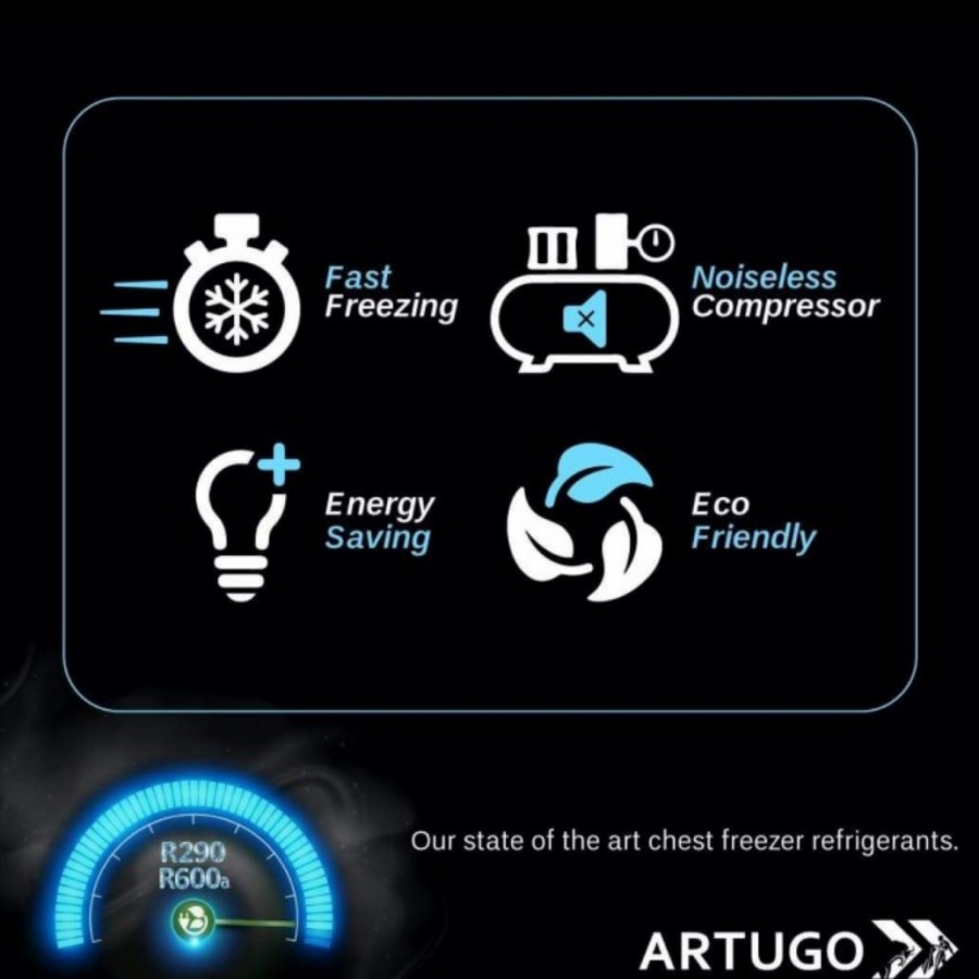 Artugo Showcase Cooler SV 371 No Frost Capacity 300L Warranty 5 Years