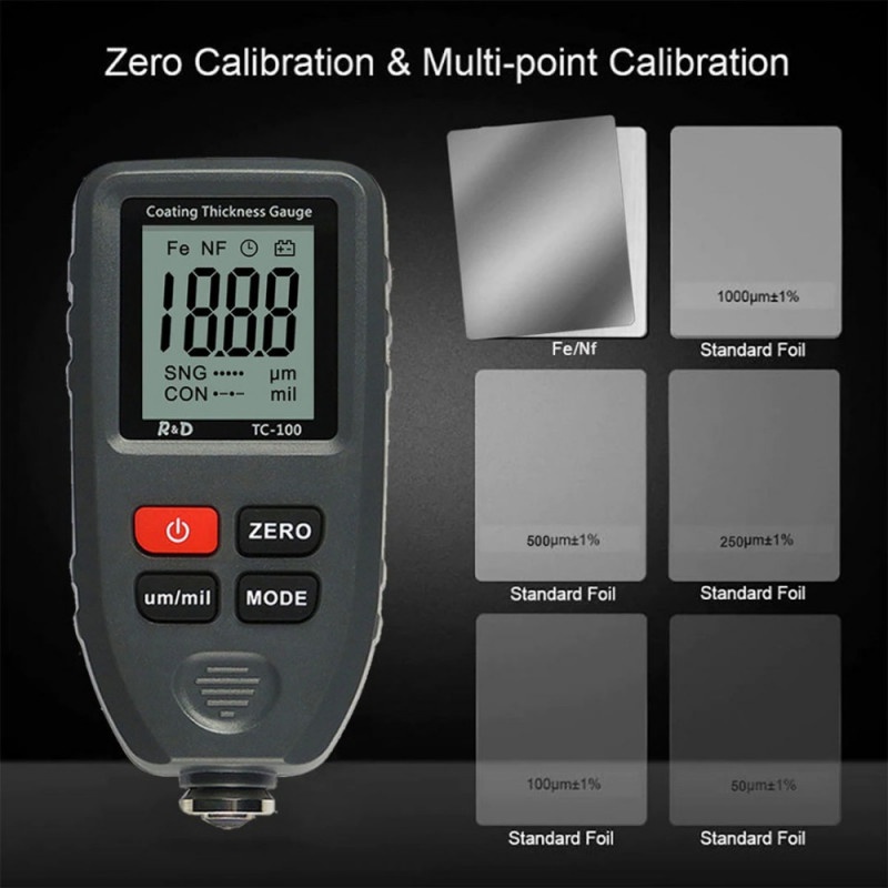 Alat Ukur Tester Ketebalan Cat Pelapis Mobil Coating Thickness Gauge