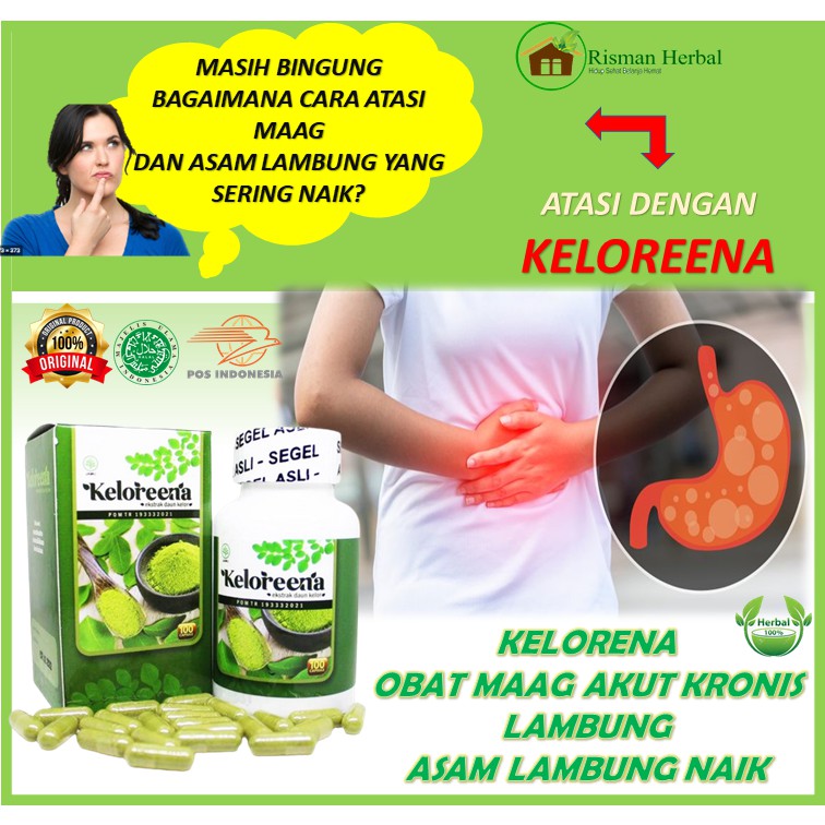 Obat Herbal Lambung Kronis Asam Lambung Naik Maag Akut Maag Kronis Keloreena Shopee Indonesia