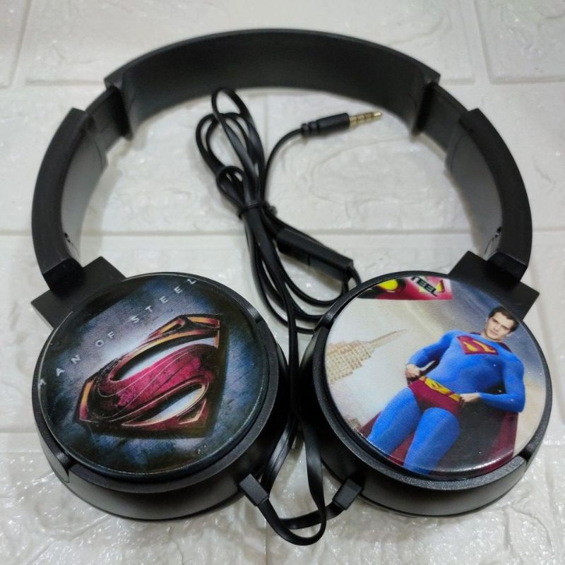 Headphone/Headset SUPERMAN Headset  /  hf bando extra bass karakter super hero