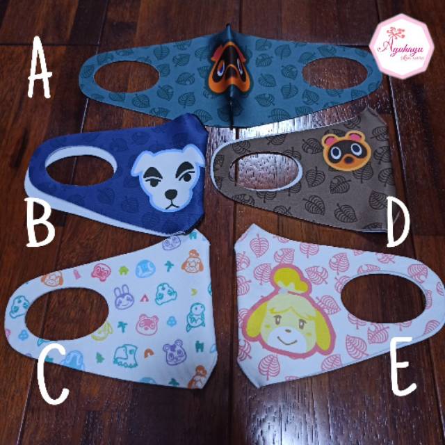 MASKER KAIN SCUBA MOTIF ANIMAL CROSSING EDITION NEW NORMAL ANTI POLUSI ANTI BAKTERI