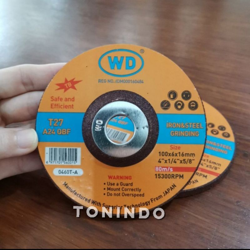 Mata Gerinda Poles 4" WD - Untuk Poles Besi, Baja, Stainless Steel