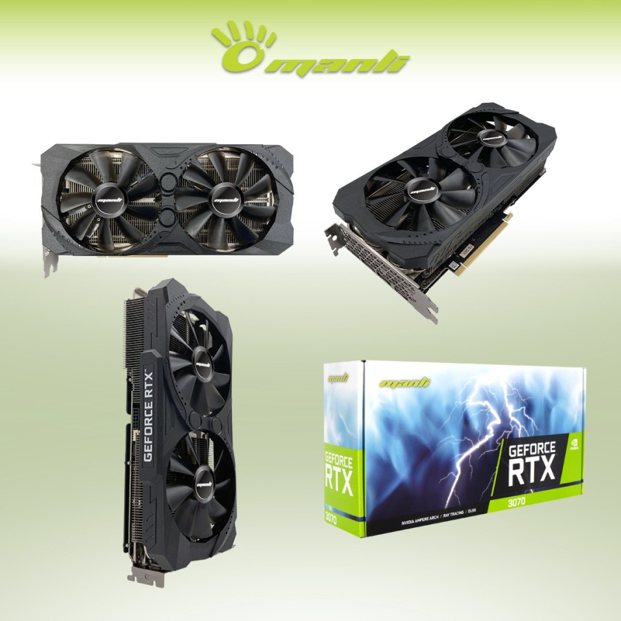 VGA NVIDIA MANLI RTX 3070 LHR 8GB GDDR6 256 BIT REAL CAPACITY