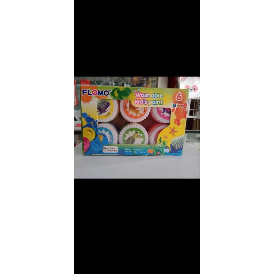 

Hot Deal Flomo washable finger paint botol 6 warna ,,,