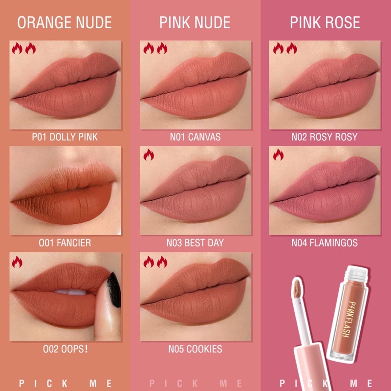 [BISA COD] PINKFLASH Lasting Matte Lip Cream