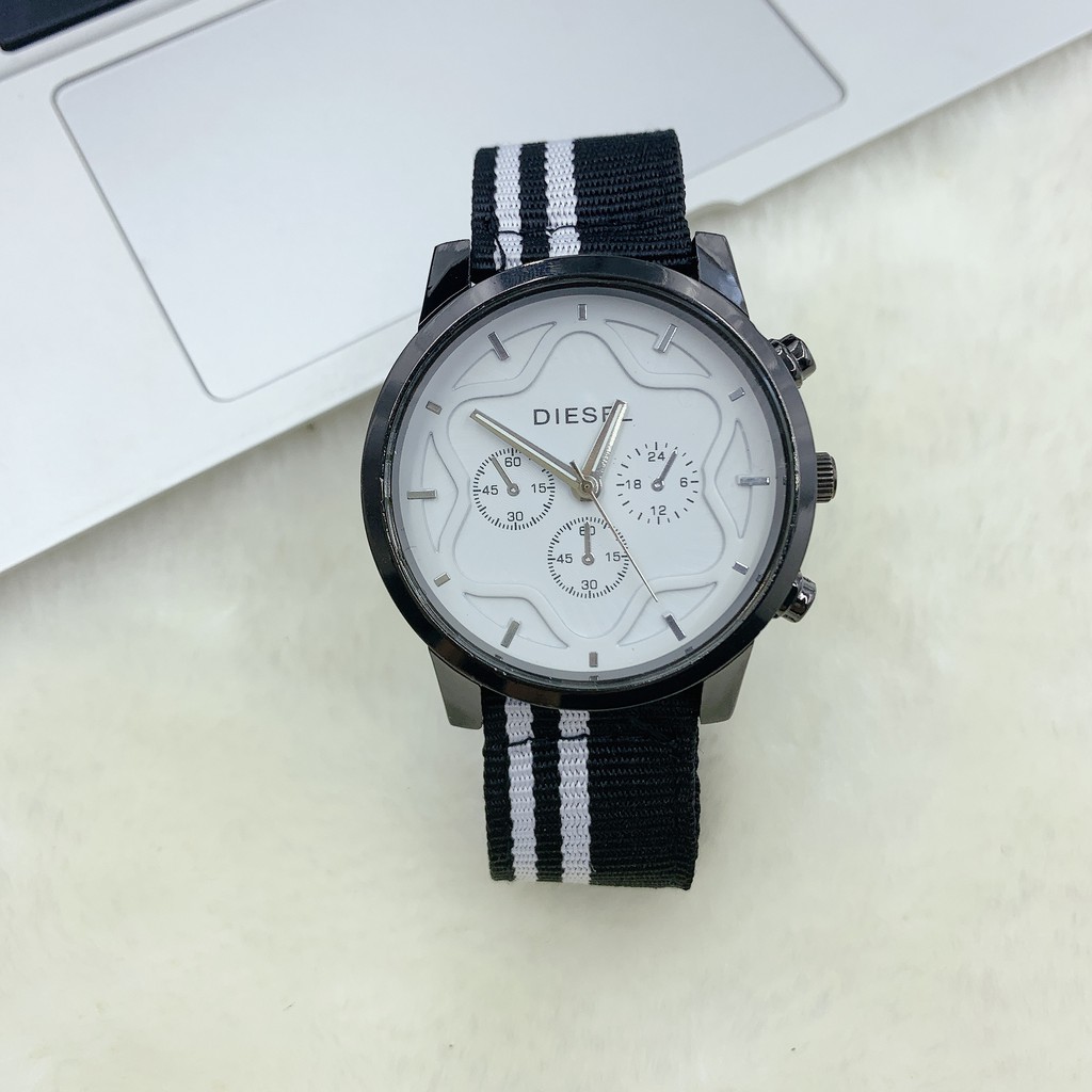 ✅COD JAM TANGAN PRIA CANVAS KOREA FASHION JAM TANGAN MURAH WATCH ANTI AIR TANGGAL PRIA M12