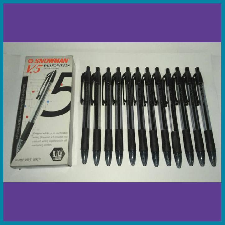 

BALLPOINT SNOWMAN V5 0,7 HITAM (PACK 12 PCS)