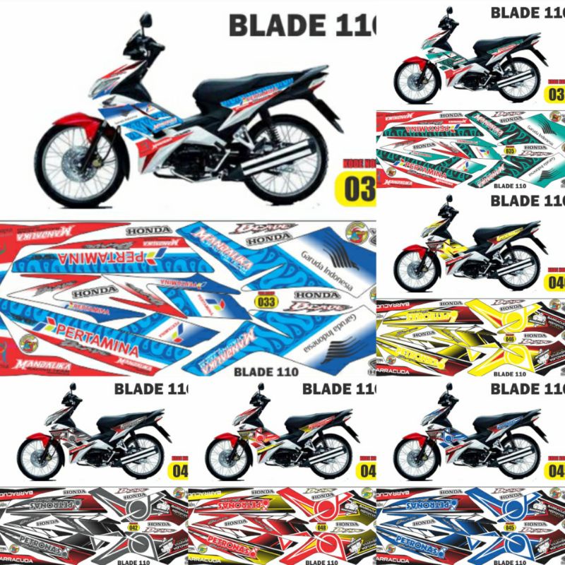 (Bisa COD) Stiker Honda Blade lama striping Blade old 2009-2011 Petronas Mandalika stiker Lis varias