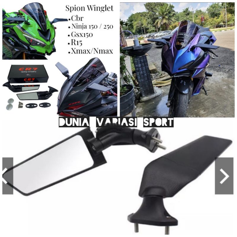 Spion Kawasaki Model ZX10R/ Spion Winglet Zx25R/Spion Fairing R25 R15 Ninja,R25,Cbr,R15,Xmax,Nmax,Pcx,Dll