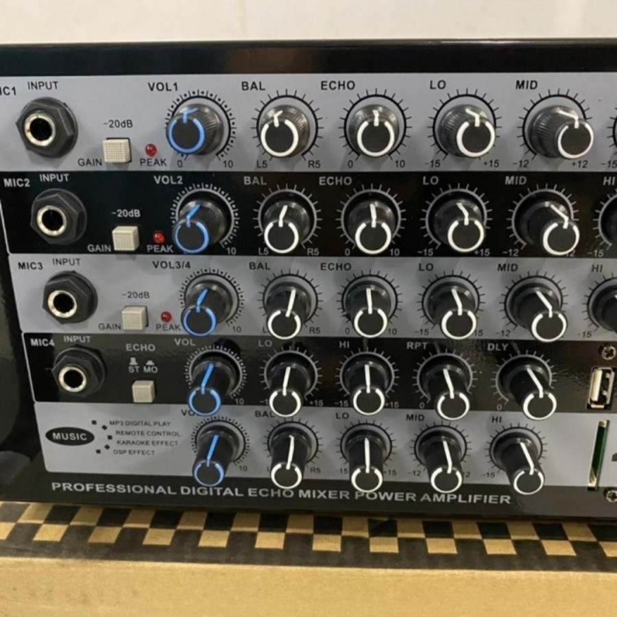 Power ampli blackspider ka 998 key control karaoke amplifier efect dsp