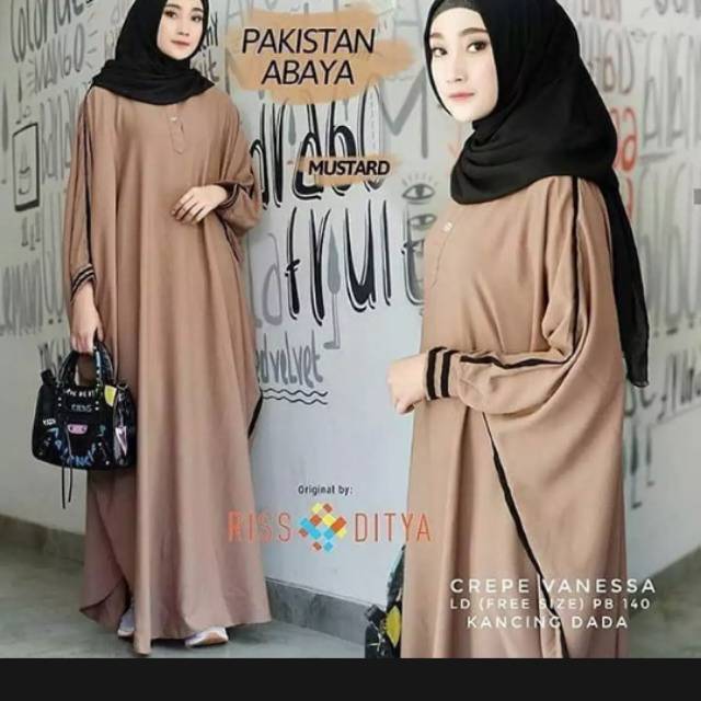 Gudang baju pakistan abaya mustard