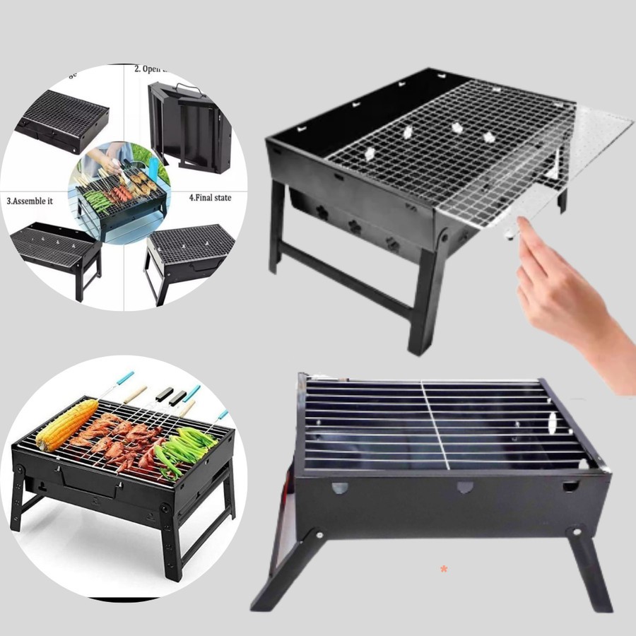 ALAT PANGGANGAN PORTABLE PEMANGGANG GRILL LIPAT ALAT BAKAR ARANG LIPAT