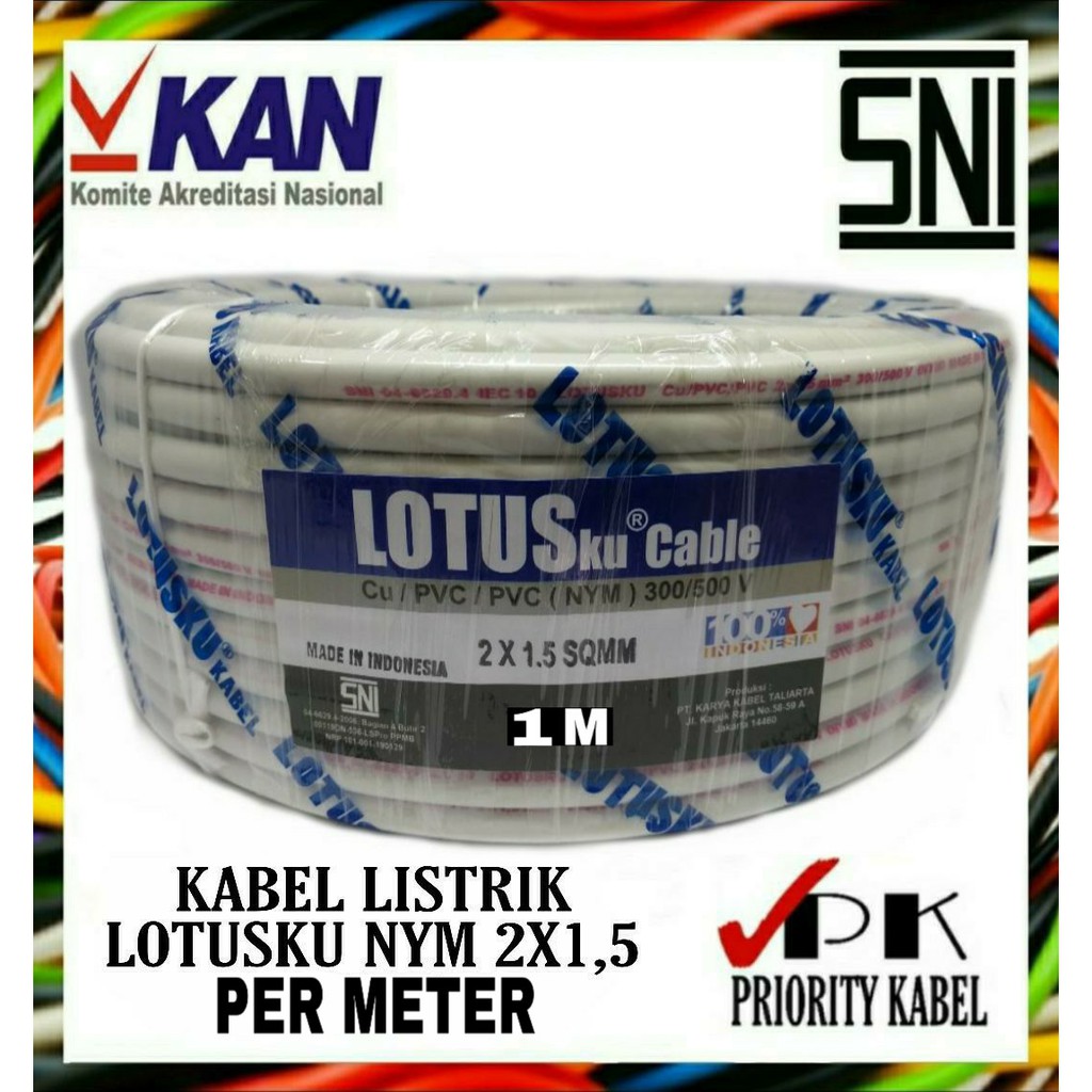 KABEL LOTUSku NYM 2x1,5 2x1.5 (Per Meter)