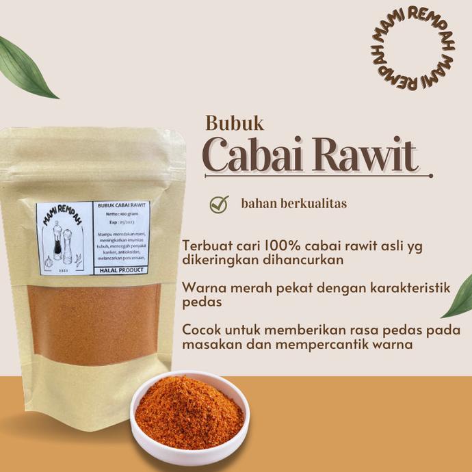 

BUBUK CABAI RAWIT / BUBUK CABE RAWIT / CABE RAWIT POWDER 50 gr 100 gr