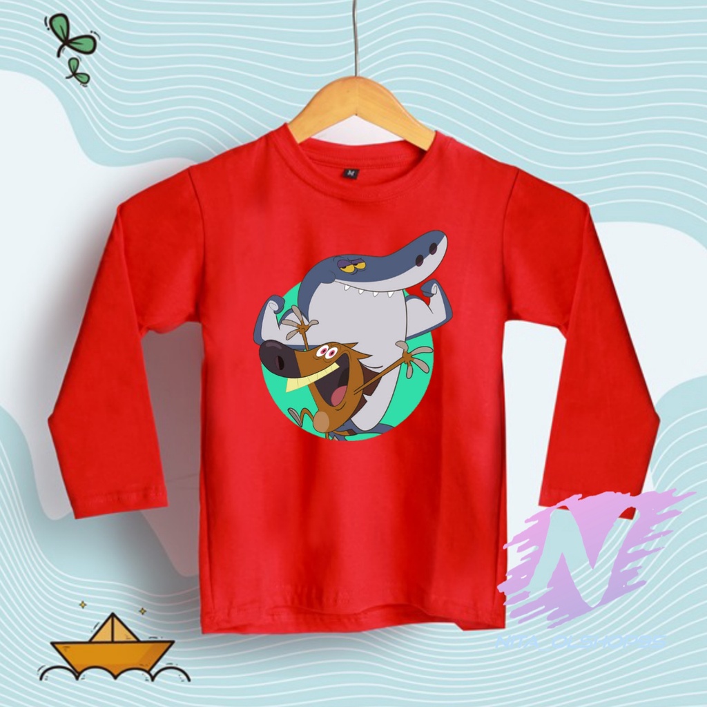 kaos kartun zig dan sharko baju kaos anak lengan panjang zig sharko