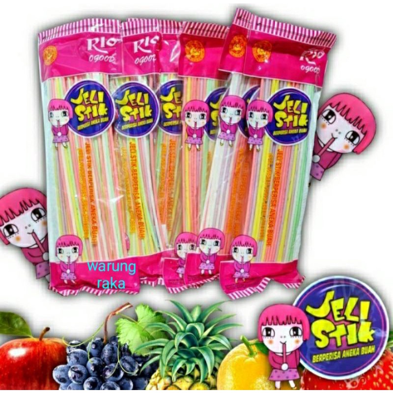 jeli stik jumbo ,,permen jadul,permen sedot jeli,(1 pack)