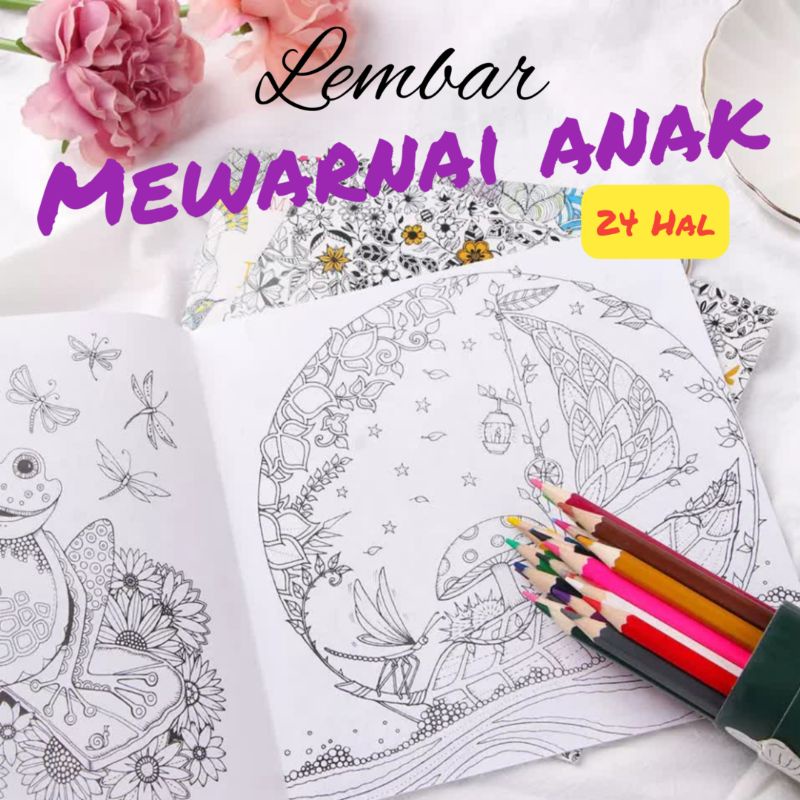 

Buku Mewarnai Anak TK/PAUD - Buku Gambar Mewarnai/ Buku Sketsa Gambar 24 Hal