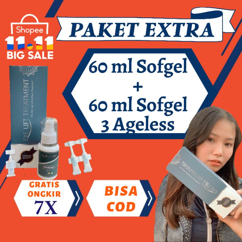 Sofgel kantung mata & mata panda Hasil Permanen produk Original 100%Halal masker kantung mata eye li