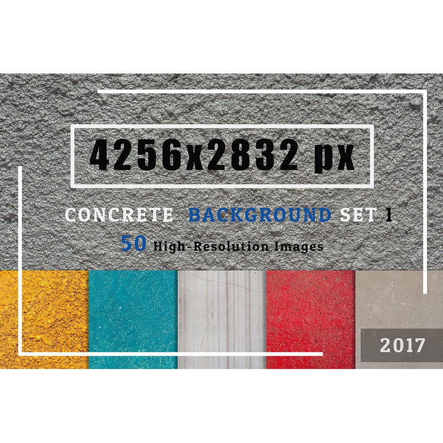 50 Concrete Textured Background Set - JPEG Ultra HD