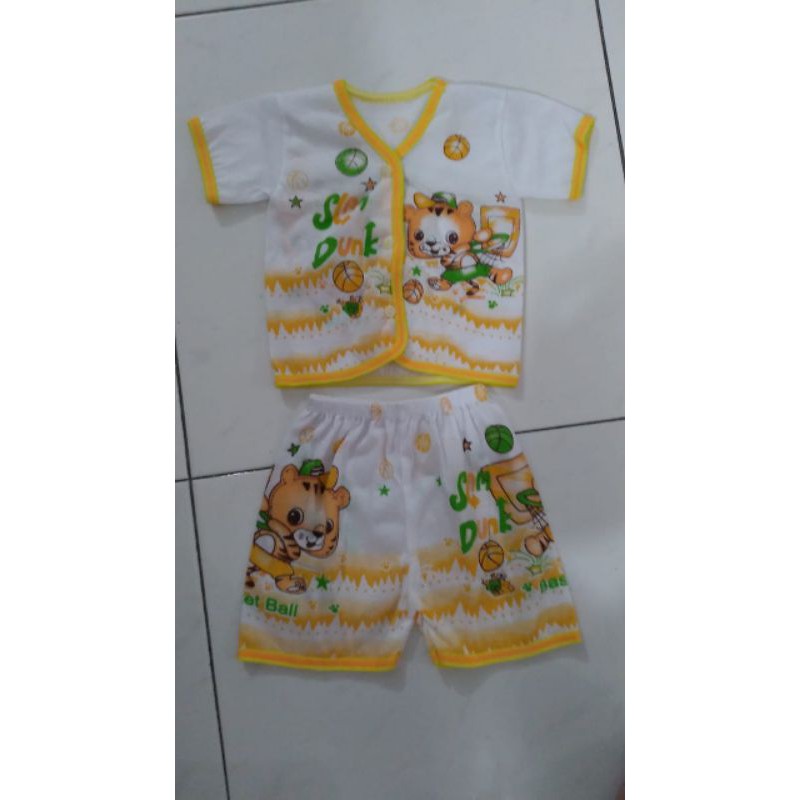 1 Lusin Setelan Baju Bayi lengan pendek+celana pendek bahan Halus