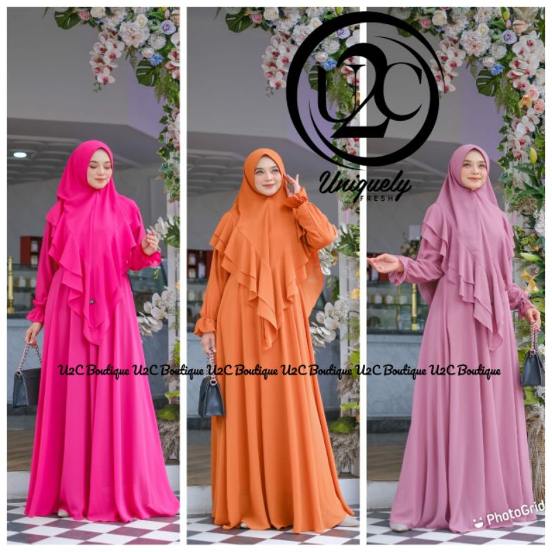 ainun syari by u2c / gamis syari polos