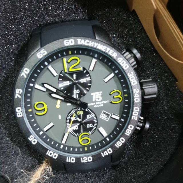 Jam T5 H 3450 original chronograph water resist free box