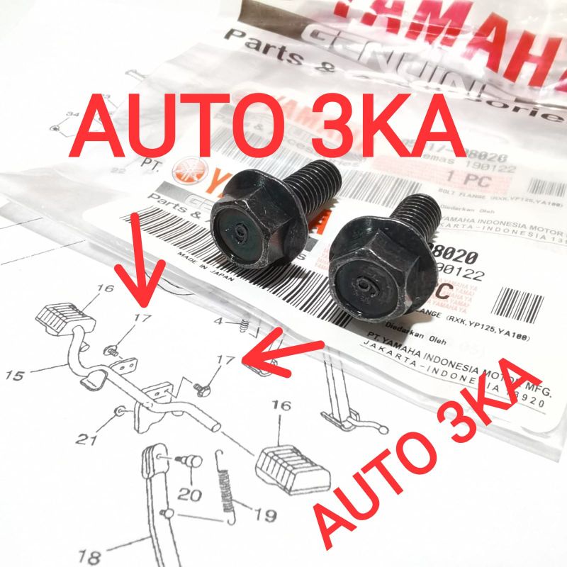 BAUT BESI BARSTEP DEPAN RX KING RXKING RXS YT ORIGINAL 95817-08020 95827-08020