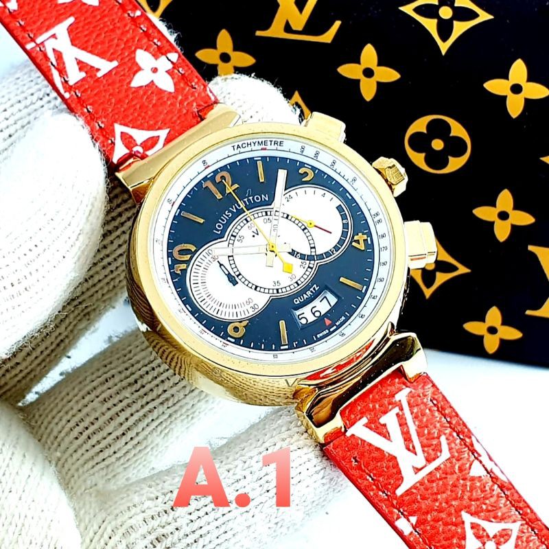 Jam Tangan Wanita Atau Pria Louis Vuitton LV110G Chronograph Semi Super