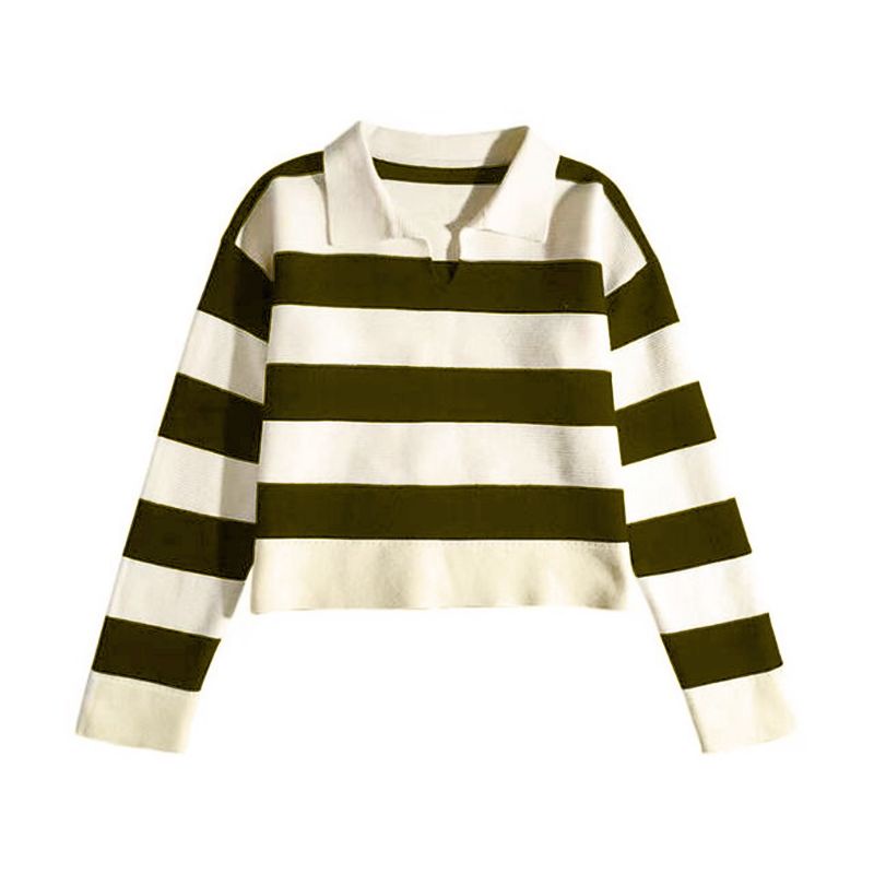 Sweater Crop Top Blaster Stripe