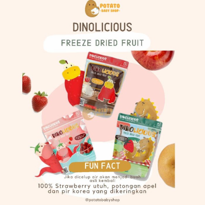 

Buah Kering - Dinolicious Freeze Dried Fruit ( Snack Buah Kering Korea 1Y )