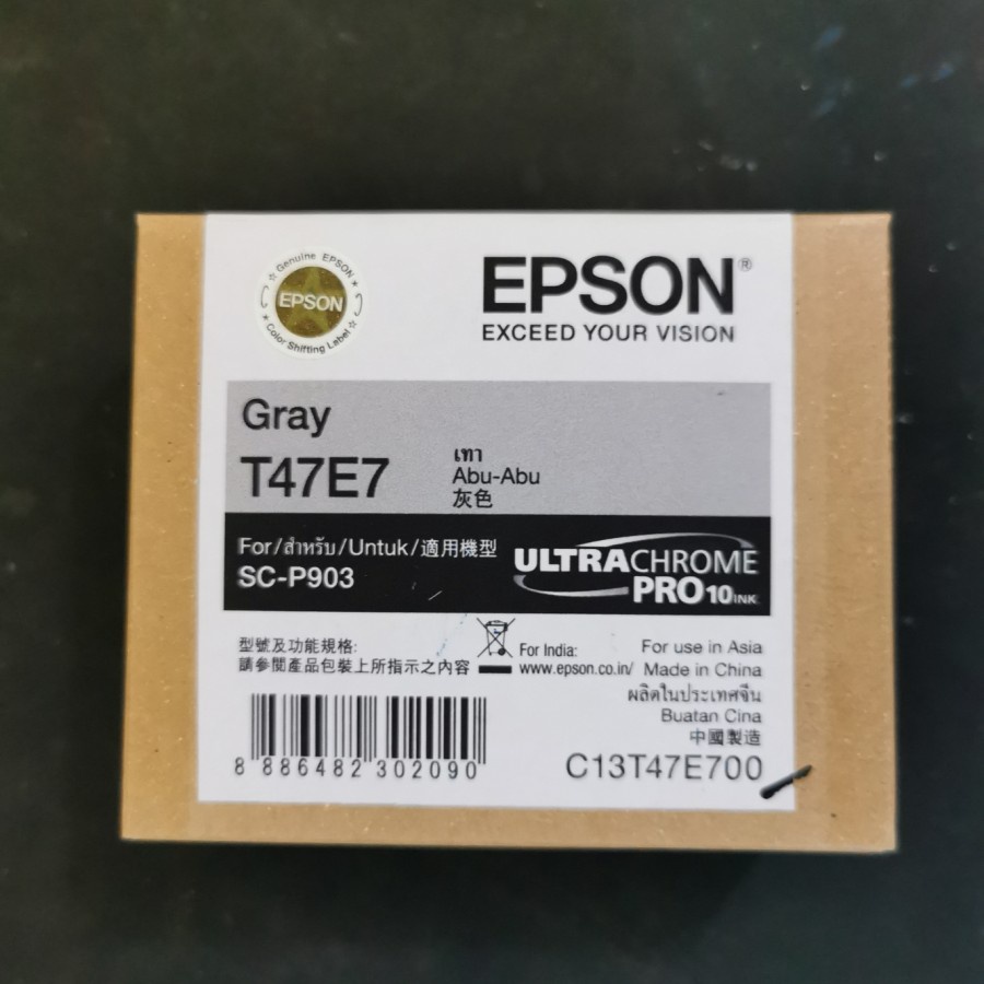 SC-P903 GRAY TINTA CATRIDGE EPSON SureColour C13T47E700 T47E7 T47E ORIGINAL 100%