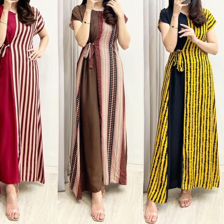 ⊗ Dolce Inces Homedress - Daster Busui Mata Kaki By DolceDress  