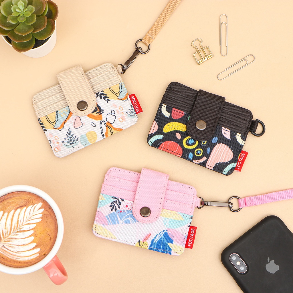 Card Holder Kalung Gantung Dompet Kartu Tipis dan Uang Pria Wanita Simple Hanging Wallet Februari Series